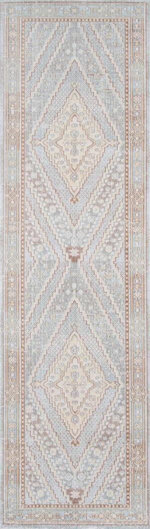 Momeni Isabella ISA-7 Machine Made Traditional Geometric Indoor Area Rug Blue 9'3" x 11'10" ISABEISA-7BLU93BA