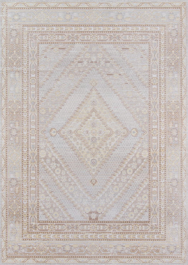 Momeni Isabella ISA-7 Machine Made Traditional Geometric Indoor Area Rug Grey 9'3" x 11'10" ISABEISA-7GRY93BA