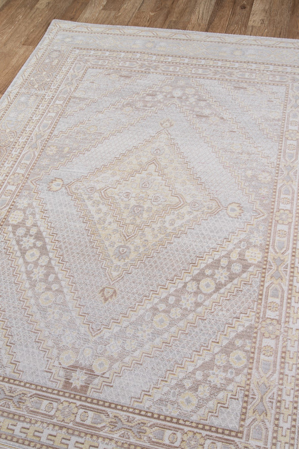 Momeni Isabella ISA-7 Machine Made Traditional Geometric Indoor Area Rug Grey 9'3" x 11'10" ISABEISA-7GRY93BA