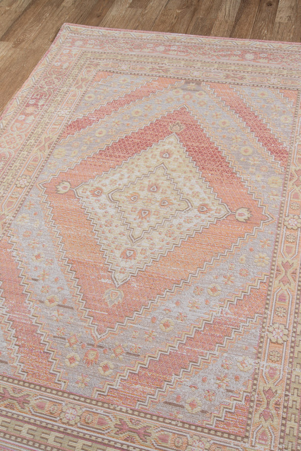 Momeni Isabella ISA-7 Machine Made Traditional Geometric Indoor Area Rug Pink 9'3" x 11'10" ISABEISA-7PNK93BA