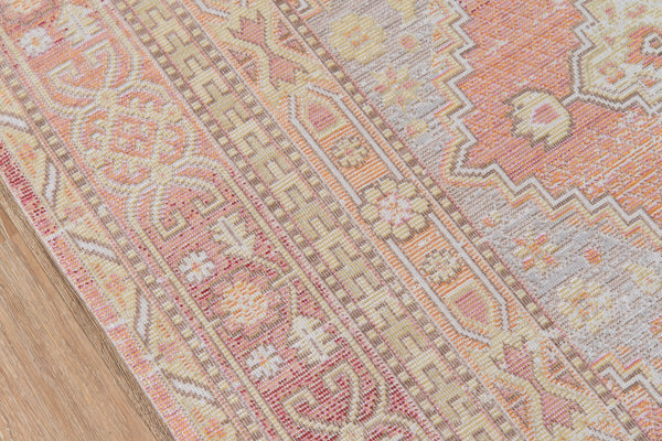 Momeni Isabella ISA-7 Machine Made Traditional Geometric Indoor Area Rug Pink 9'3" x 11'10" ISABEISA-7PNK93BA