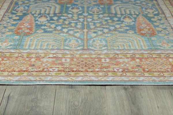 Momeni Isabella ISA-8 Machine Made Traditional Oriental Indoor Area Rug Blue 9'3" x 11'10" ISABEISA-8BLU93BA