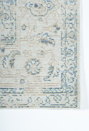 Momeni Isabella ISA10 Machine Made Traditional Medallion Indoor Area Rug Blue 9'3" x 11'10" ISABEISA10BLU93BA