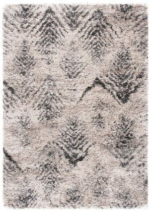 Iceland Shag 500 Iceland Shag 514 Shag & Flokati Power Loomed Polypropylene Pile Rug Cream / Grey