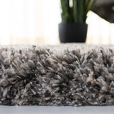 Iceland Shag 500 Iceland Shag 519 Shag & Flokati Power Loomed Polypropylene Pile Rug Grey / Dark Grey