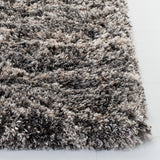 Iceland Shag 500 Iceland Shag 519 Shag & Flokati Power Loomed Polypropylene Pile Rug Grey / Dark Grey