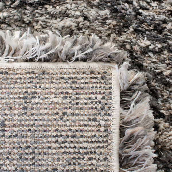 Iceland Shag 500 Iceland Shag 519 Shag & Flokati Power Loomed Polypropylene Pile Rug Grey / Dark Grey