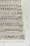 Chandra Rugs Isla 100% Wool Hand Knotted Contemporary Rug White/Grey 9' x 13'