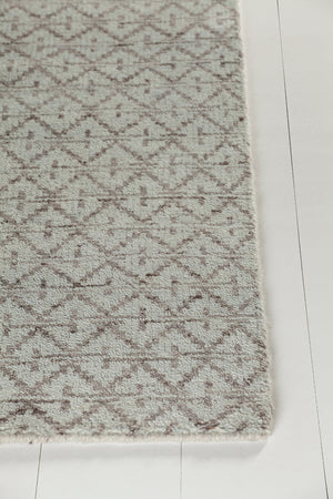 Chandra Rugs Isla 100% Wool Hand Knotted Contemporary Rug Grey/Blue 9' x 13'