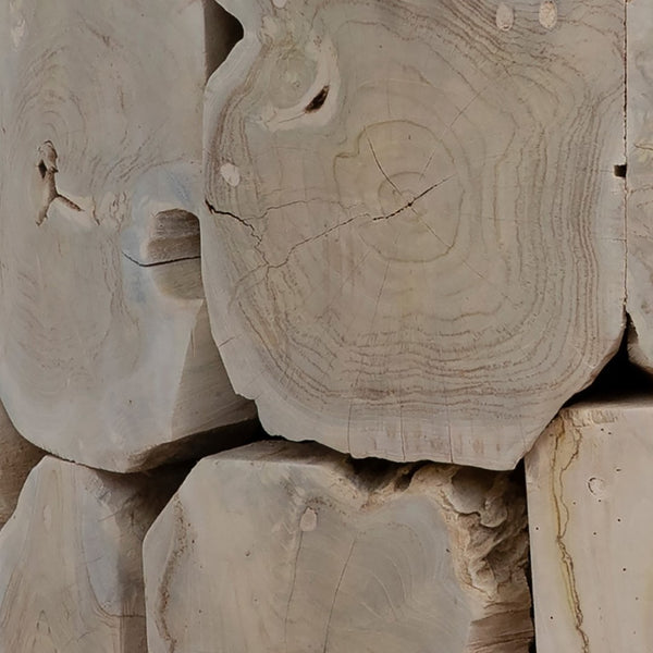 Dovetail Briar Round 60" Dining Table Teak Bleached IT8408B