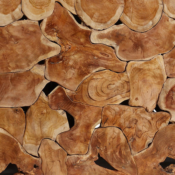 Dovetail Scarlett 79" Rectangular Teak Root Glass Top Dining Table IT8411