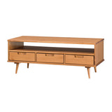 Walker Edison Ivy Mid-century Modern/Modern 48" 3-Drawer Solid Wood Coffee Table IVYL1KCA