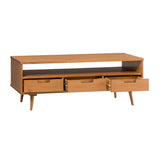 Walker Edison Ivy Mid-century Modern/Modern 48" 3-Drawer Solid Wood Coffee Table IVYL1KCA