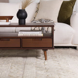 Walker Edison Ivy Mid-century Modern/Modern 48" 3-Drawer Solid Wood Coffee Table IVYL1KWT