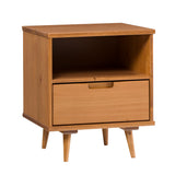 Walker Edison Ivy Mid-century Modern/Modern 20" 1-Drawer Solid Wood Side Table IVYL8KCA