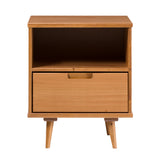 Walker Edison Ivy Mid-century Modern/Modern 20" 1-Drawer Solid Wood Side Table IVYL8KCA