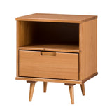 Walker Edison Ivy Mid-century Modern/Modern 20" 1-Drawer Solid Wood Side Table IVYL8KCA