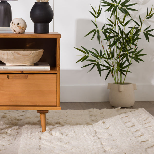 Walker Edison Ivy Mid-century Modern/Modern 20" 1-Drawer Solid Wood Side Table IVYL8KCA
