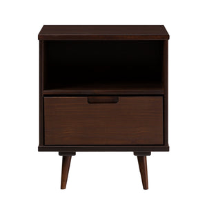 Walker Edison Ivy Mid-century Modern/Modern 20" 1-Drawer Solid Wood Side Table IVYL8KWT