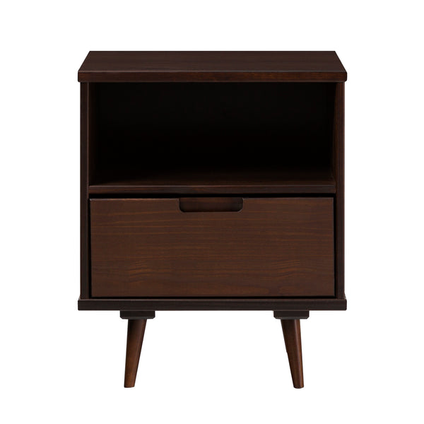 Walker Edison Ivy Mid-century Modern/Modern 20" 1-Drawer Solid Wood Side Table IVYL8KWT