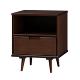 Walker Edison Ivy Mid-century Modern/Modern 20" 1-Drawer Solid Wood Side Table IVYL8KWT