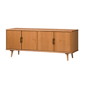 Walker Edison Ivy Mid-century Modern/Modern 60" 4-Door Solid Wood TV Stand IVYM3FCA