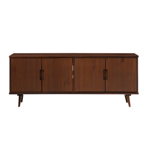 Walker Edison Ivy Mid-century Modern/Modern 60" 4-Door Solid Wood TV Stand IVYM3FWT