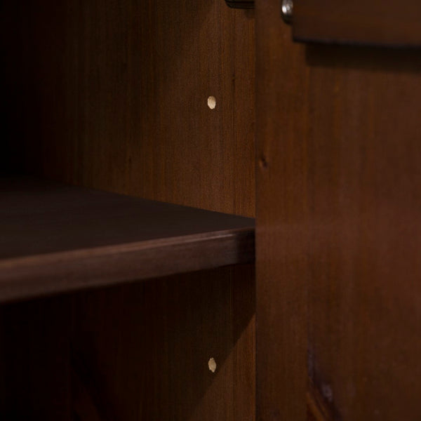 Walker Edison Ivy Mid-century Modern/Modern 60" 4-Door Solid Wood TV Stand IVYM3FWT