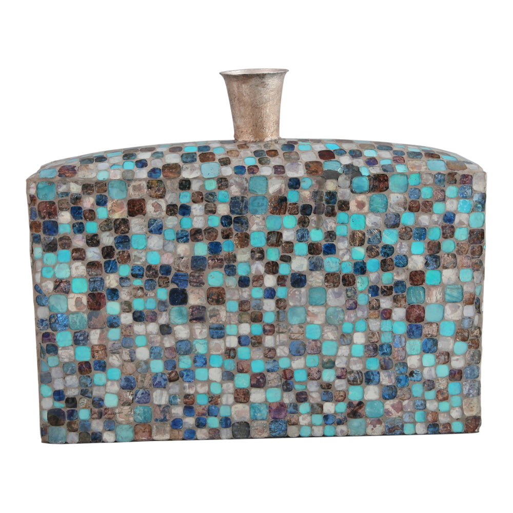 Moe's Home Azul Mosaic Vase Low