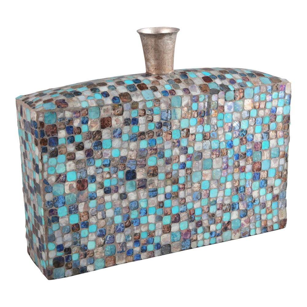 Moe's Home Azul Mosaic Vase Low