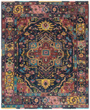 Izmir 141 Traditional Hand Knotted 90% Wool, 10% Cotton Rug Blue / Rust