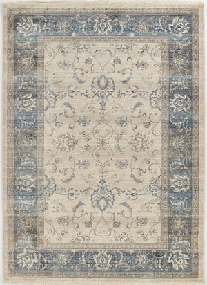 Momeni Izmir IZ-02 Machine Made Traditional Oriental Indoor Area Rug Blue 9' x 12' IZMIRIZ-02BLU90C0