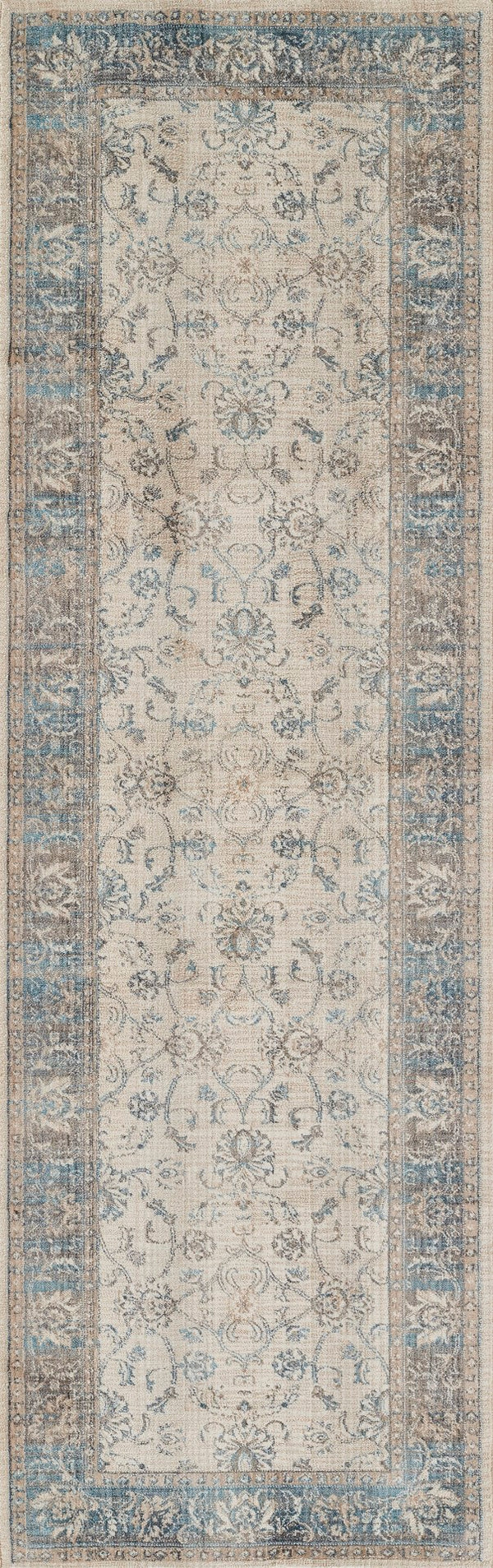 Momeni Izmir IZ-02 Machine Made Traditional Oriental Indoor Area Rug Blue 9' x 12' IZMIRIZ-02BLU90C0