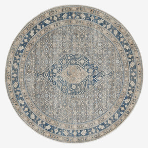 Momeni Izmir IZ-03 Machine Made Traditional Medallion Indoor Area Rug Blue 9' x 12' IZMIRIZ-03BLU90C0