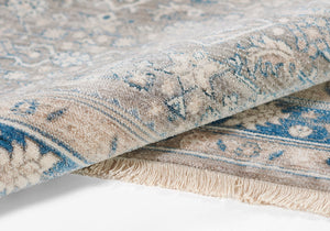 Momeni Izmir IZ-03 Machine Made Traditional Medallion Indoor Area Rug Blue 9' x 12' IZMIRIZ-03BLU90C0