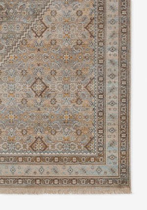 Momeni Izmir IZ-03 Machine Made Traditional Medallion Indoor Area Rug Light Blue 9' x 12' IZMIRIZ-03LBL90C0
