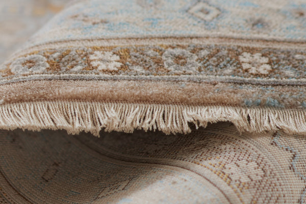 Momeni Izmir IZ-03 Machine Made Traditional Medallion Indoor Area Rug Light Blue 9' x 12' IZMIRIZ-03LBL90C0