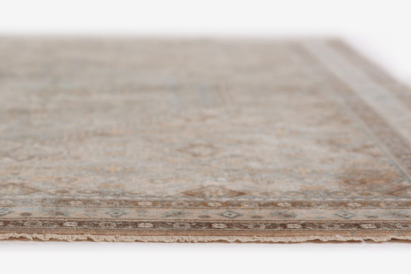 Momeni Izmir IZ-03 Machine Made Traditional Medallion Indoor Area Rug Light Blue 9' x 12' IZMIRIZ-03LBL90C0