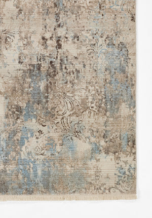 Momeni Izmir IZ-05 Machine Made Traditional Abstract Indoor Area Rug Blue 9' x 12' IZMIRIZ-05BLU90C0