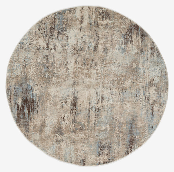 Momeni Izmir IZ-05 Machine Made Traditional Abstract Indoor Area Rug Blue 9' x 12' IZMIRIZ-05BLU90C0