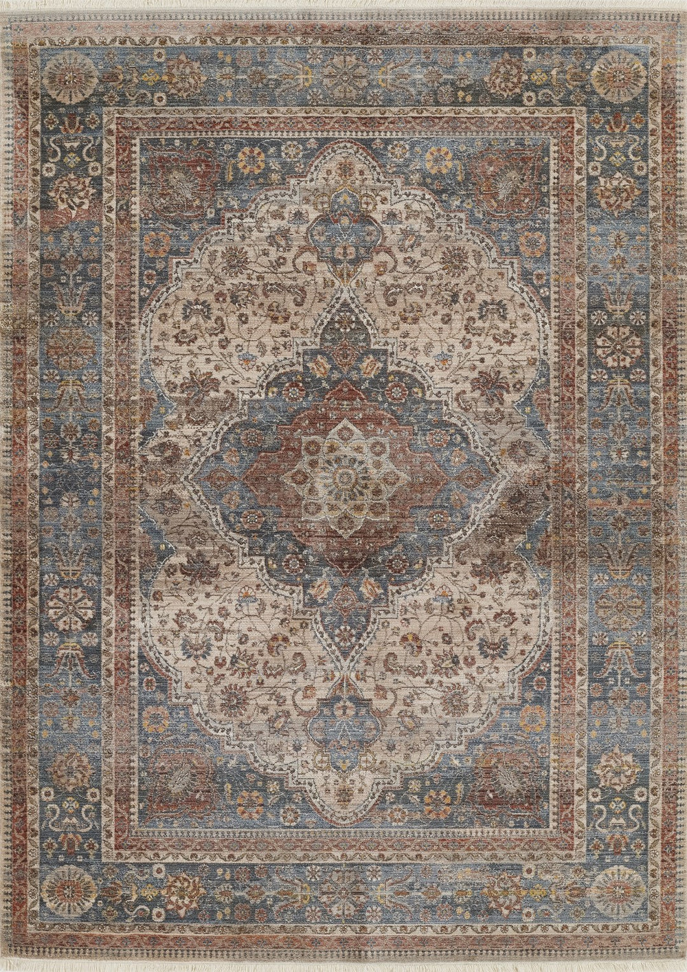 Momeni Izmir IZ-06 Machine Made Traditional Medallion Indoor Area Rug Multi 9' x 12' IZMIRIZ-06MTI90C0