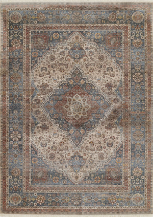 Momeni Izmir IZ-06 Machine Made Traditional Medallion Indoor Area Rug Multi 9' x 12' IZMIRIZ-06MTI90C0
