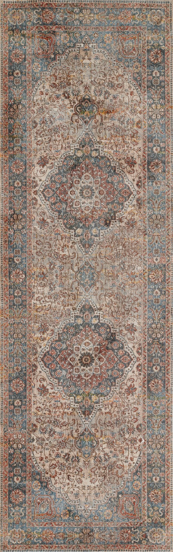 Momeni Izmir IZ-06 Machine Made Traditional Medallion Indoor Area Rug Multi 9' x 12' IZMIRIZ-06MTI90C0