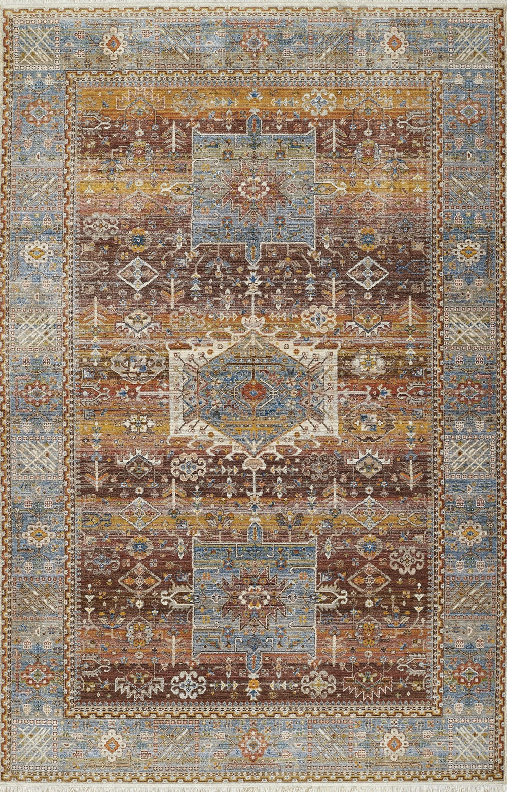 Momeni Izmir IZ-07 Machine Made Traditional Medallion Indoor Area Rug Multi 9' x 12' IZMIRIZ-07MTI90C0
