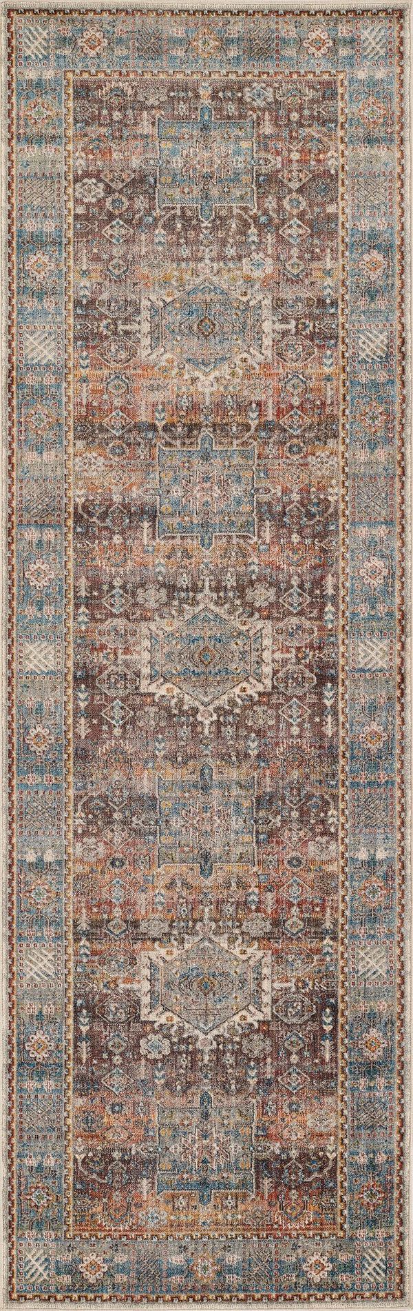 Momeni Izmir IZ-07 Machine Made Traditional Medallion Indoor Area Rug Multi 9' x 12' IZMIRIZ-07MTI90C0