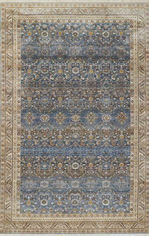 Momeni Izmir IZ-08 Machine Made Traditional Oriental Indoor Area Rug Blue 9' x 12' IZMIRIZ-08BLU90C0