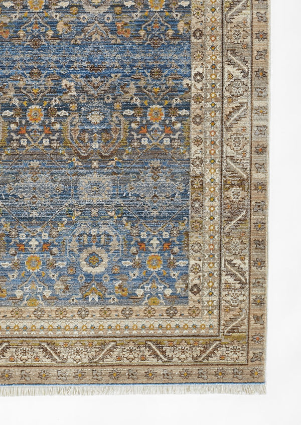 Momeni Izmir IZ-08 Machine Made Traditional Oriental Indoor Area Rug Blue 9' x 12' IZMIRIZ-08BLU90C0