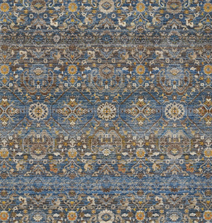 Momeni Izmir IZ-08 Machine Made Traditional Oriental Indoor Area Rug Blue 9' x 12' IZMIRIZ-08BLU90C0