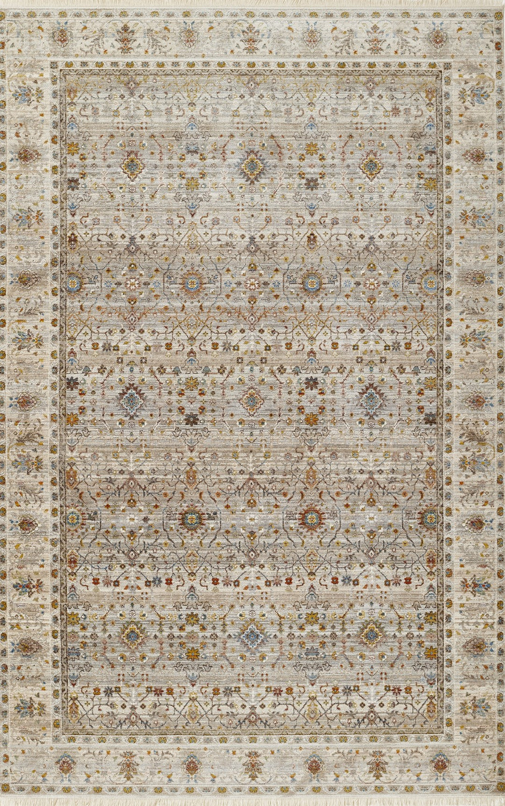 Momeni Izmir IZ-09 Machine Made Traditional Oriental Indoor Area Rug Grey 9' x 12' IZMIRIZ-09GRY90C0