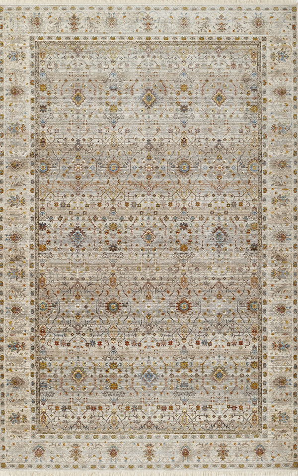 Momeni Izmir IZ-09 Machine Made Traditional Oriental Indoor Area Rug Grey 9' x 12' IZMIRIZ-09GRY90C0